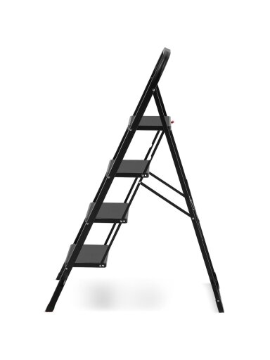 Kopėčios plieninės buitinės Higher | 4 pakopų (juodos)