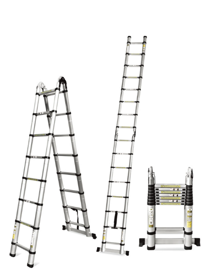 Kopėčios ALIUMINIO 2x6 pakopų 78-378cm teleskopinės max 150kg SNAPIT Kopėčios ALIUMINIO 2x6 pakopų 78-378cm teleskopinės max 150kg SNAPIT