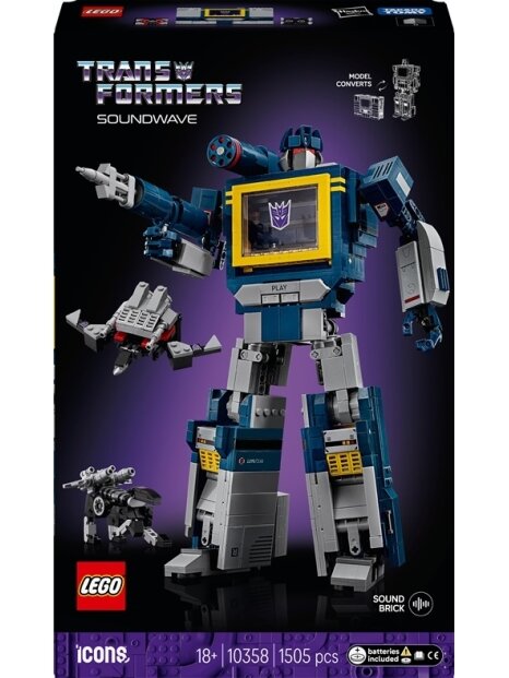 KONSTR LEGO TRANSFORMERS SOUNDWAVE 10358 KONSTR LEGO TRANSFORMERS SOUNDWAVE 10358