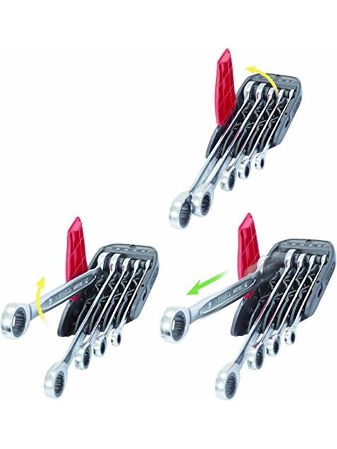 Kombinuotų terkšlinių raktų komplektas 5vnt, 8-19mm, KS Tools 3 Kombinuotų terkšlinių raktų komplektas 5vnt, 8-19mm, KS Tools 3