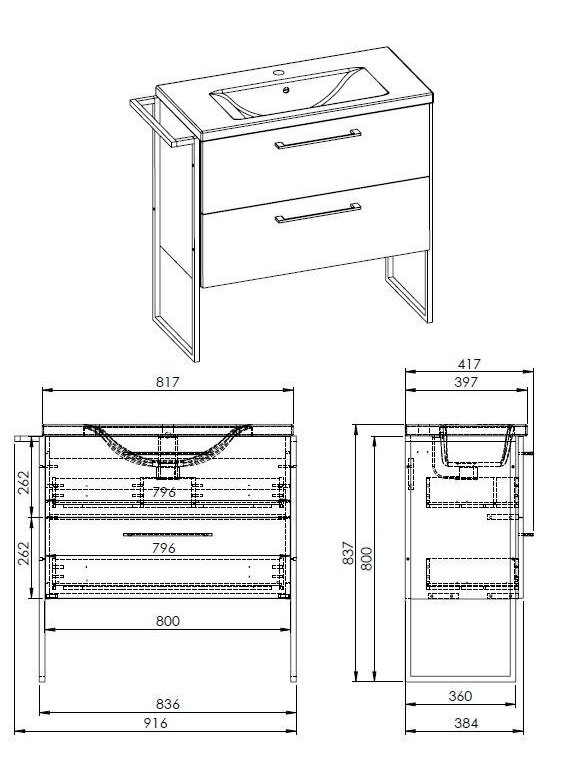 KOMPL CHEESE PLUS FRAME 80 CM ŠV PILKAS 1