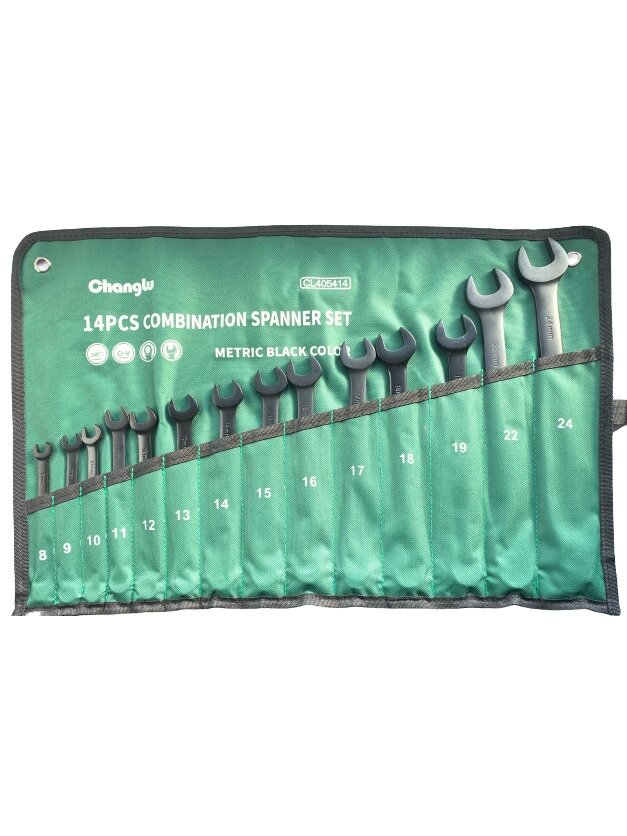⬡ Kombinuotų raktų rinkinys 14 vnt. (8-24 mm) (CL405414, CHANGLU TOOLS)
