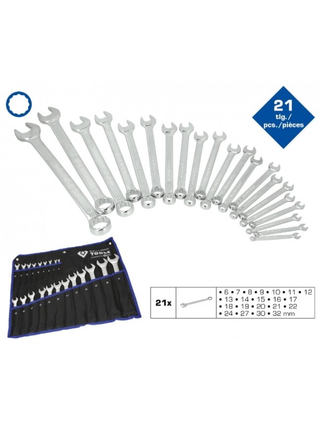 Kombinuotų raktų komplektas 6-32mm, 21-vnt., Brilliant Tools 2