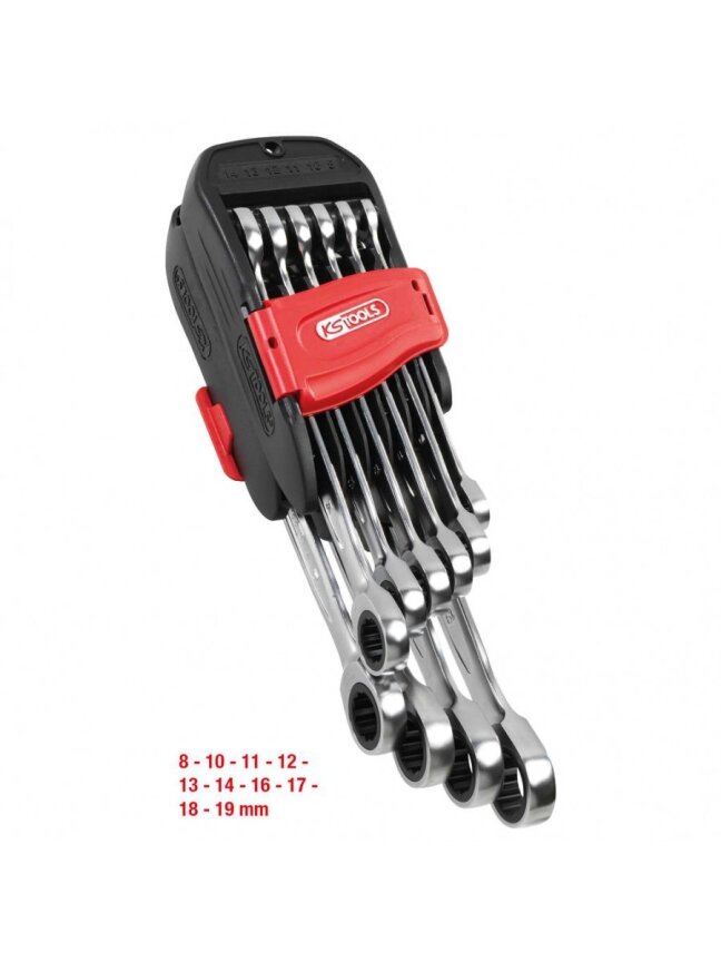Kombinuotų terkšlinių raktų komplektas 10vnt 8-19mm, KS Tools 2 Kombinuotų terkšlinių raktų komplektas 10vnt 8-19mm, KS Tools 2