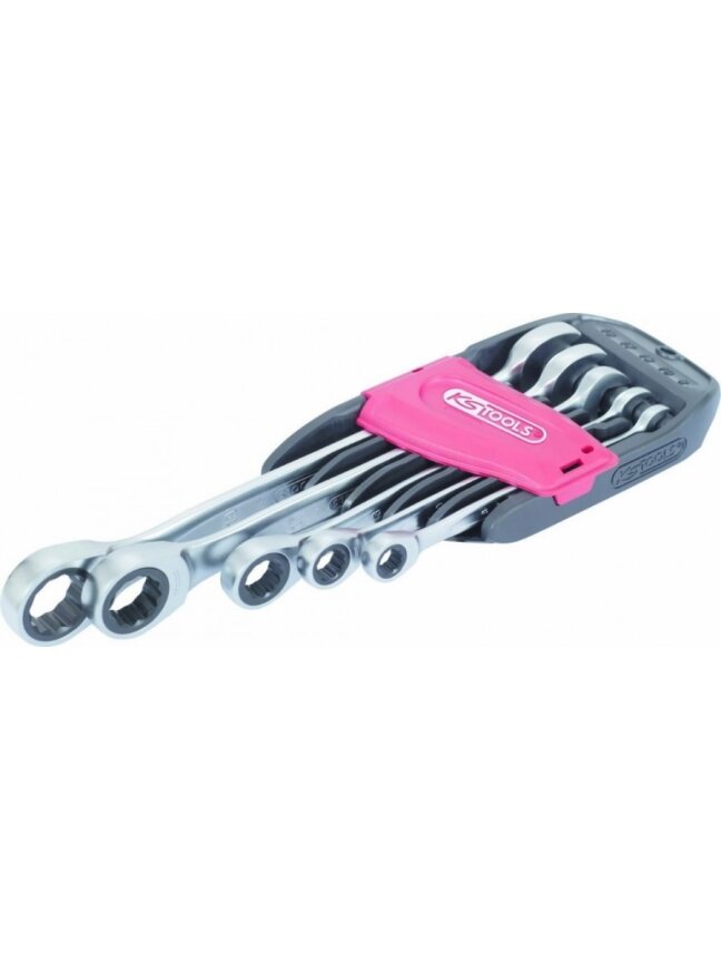 Kombinuotų terkšlinių raktų komplektas 5vnt, 8-19mm, KS Tools 1 Kombinuotų terkšlinių raktų komplektas 5vnt, 8-19mm, KS Tools 1