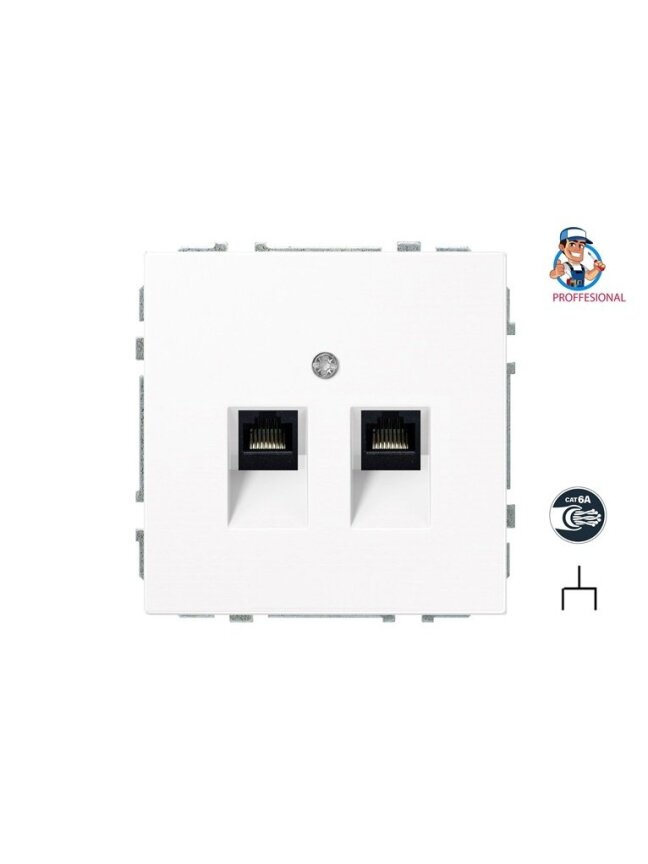 Kompiuterio lizdas LIREGUS MODERN, 2vt., mat. baltos spalvos Kompiuterio lizdas LIREGUS MODERN, 2vt., mat. baltos spalvos