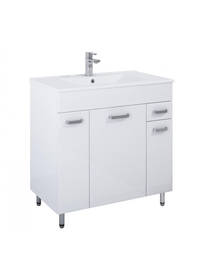 KOMPLEKTAS NIKA 80 CM BALTAS BLIZGUS KOMPLEKTAS NIKA 80 CM BALTAS BLIZGUS