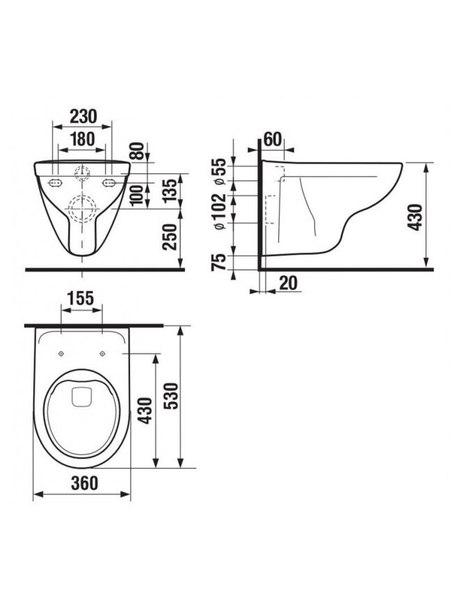 Komplektas unitazo Lyra plus rimless H821384 1 Komplektas unitazo Lyra plus rimless H821384 1
