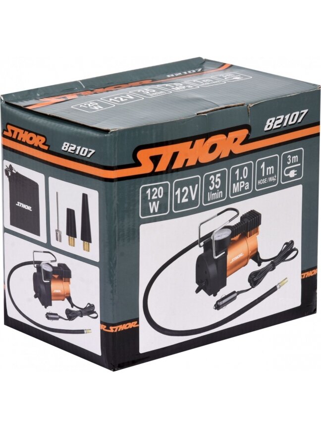 Kompresorius mašininis 12V 120W 150 PSI 1MPa 35l/min Sthor 1 Kompresorius mašininis 12V 120W 150 PSI 1MPa 35l/min Sthor 1