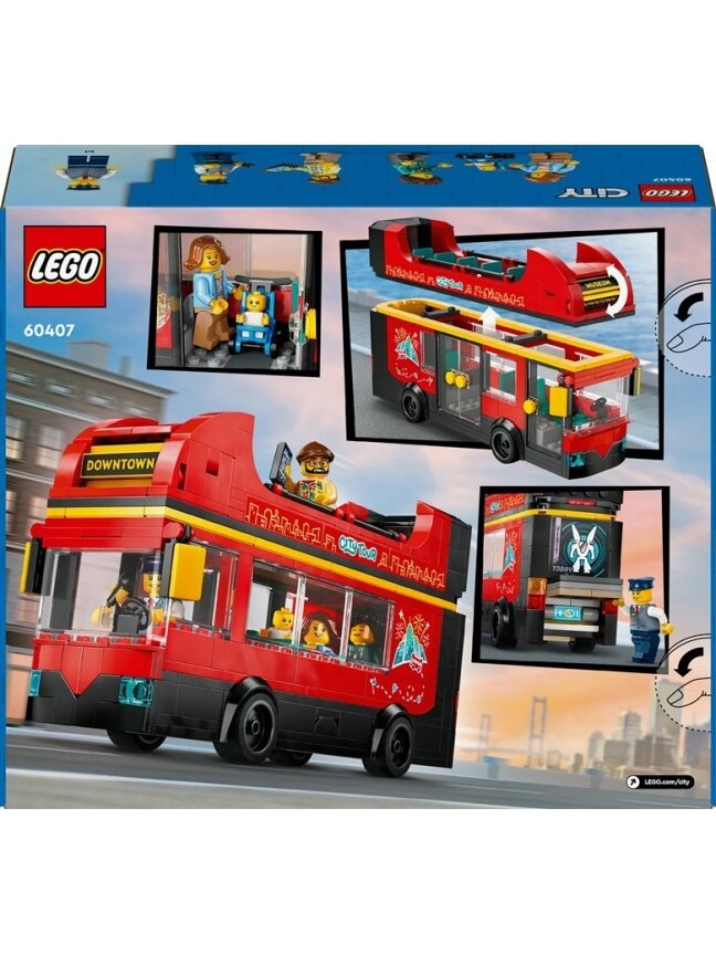 Konstr LEGO City Raudonas dviaukštis apžvalgos autobus 60407 1 Konstr LEGO City Raudonas dviaukštis apžvalgos autobus 60407 1