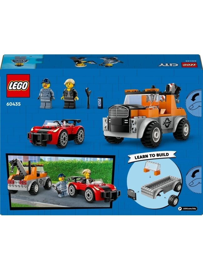 Konstrukt LEGO City Vilkikas ir sport automob remontas 60435 1