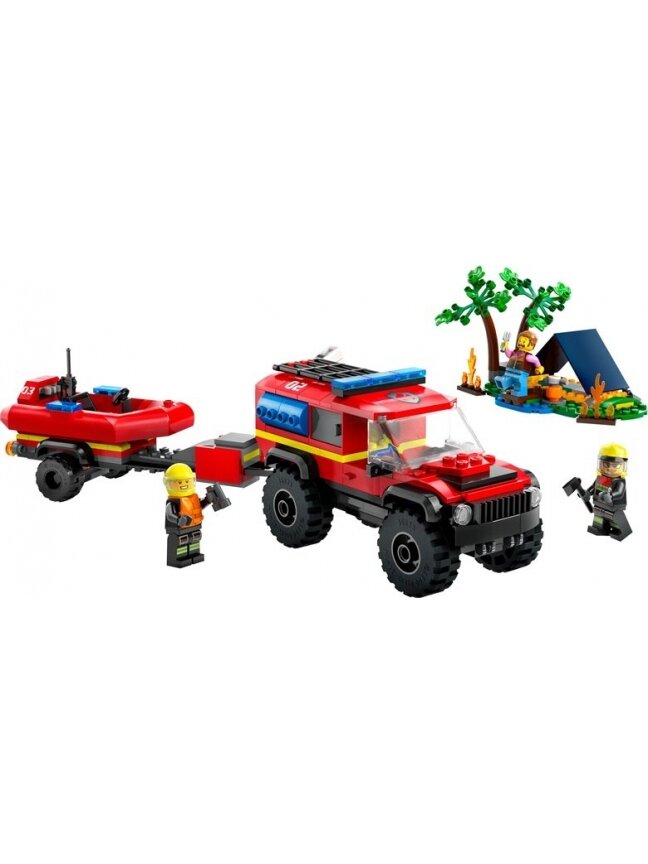 Konstruktor City 4x4 ugniagesių visureig su valtimi 2 Konstruktor City 4x4 ugniagesių visureig su valtimi 2