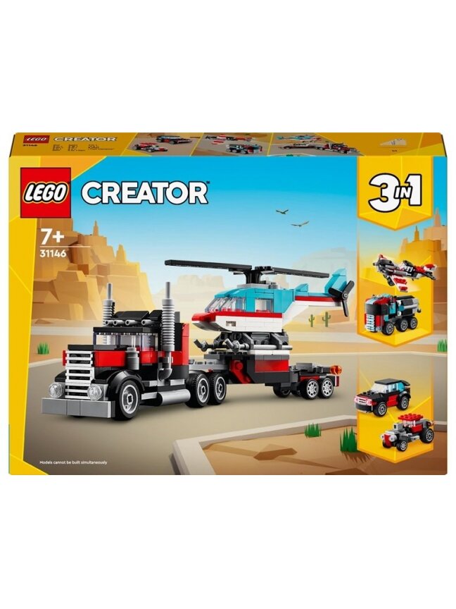 Konstruktorius LEGO Bortinis sunkvežimis su sraigtasparniu