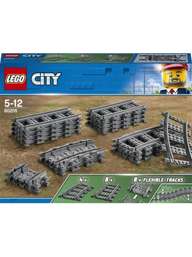 Konstruktorius LEGO City Bėgiai ir posūkiai 60205