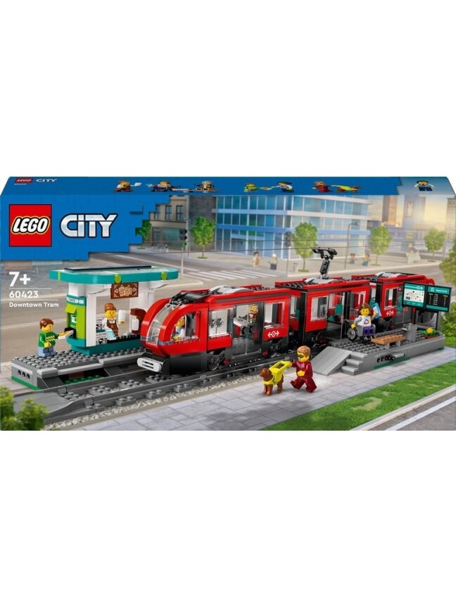 Konstruktorius LEGO® City Miesto tramvajus ir stotelė 60423 Konstruktorius LEGO® City Miesto tramvajus ir stotelė 60423