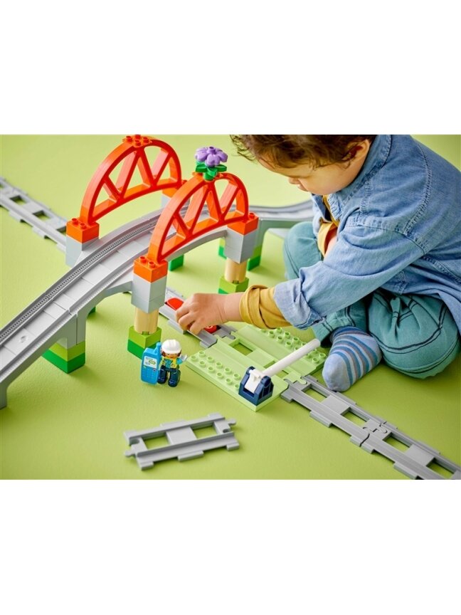 Konstruktorius LEGO® Duplo Traukinio tilto ir bėgių rinkinys 2 Konstruktorius LEGO® Duplo Traukinio tilto ir bėgių rinkinys 2