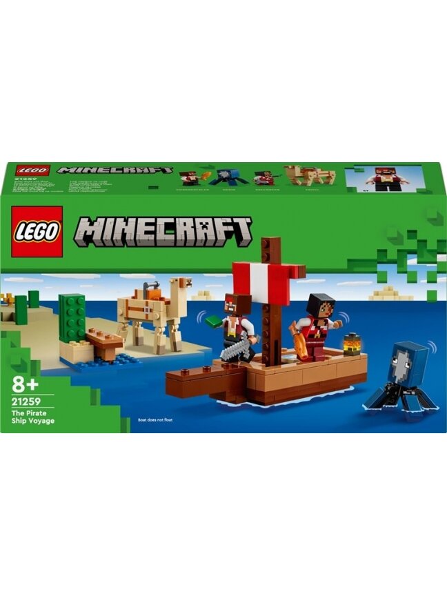 Konstruktorius LEGO® Minecraft Kelionė piratų laivu 21259 Konstruktorius LEGO® Minecraft Kelionė piratų laivu 21259