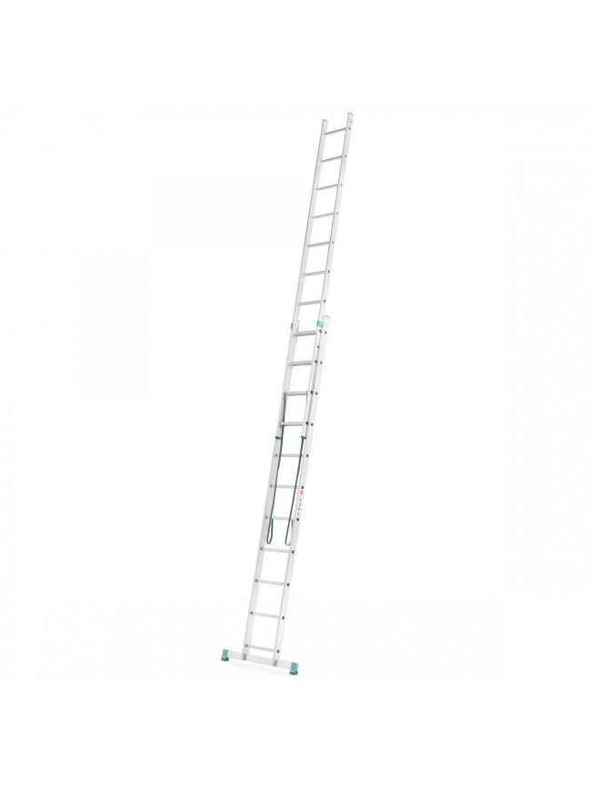 Kopėčios aliuminės, universalios, dvipusės, ištraukiamos, 2 dalių EUROSTYL | 2x11 pakopų 315-513cm 2 Kopėčios aliuminės, universalios, dvipusės, ištraukiamos, 2 dalių EUROSTYL | 2x11 pakopų 315-513cm 2