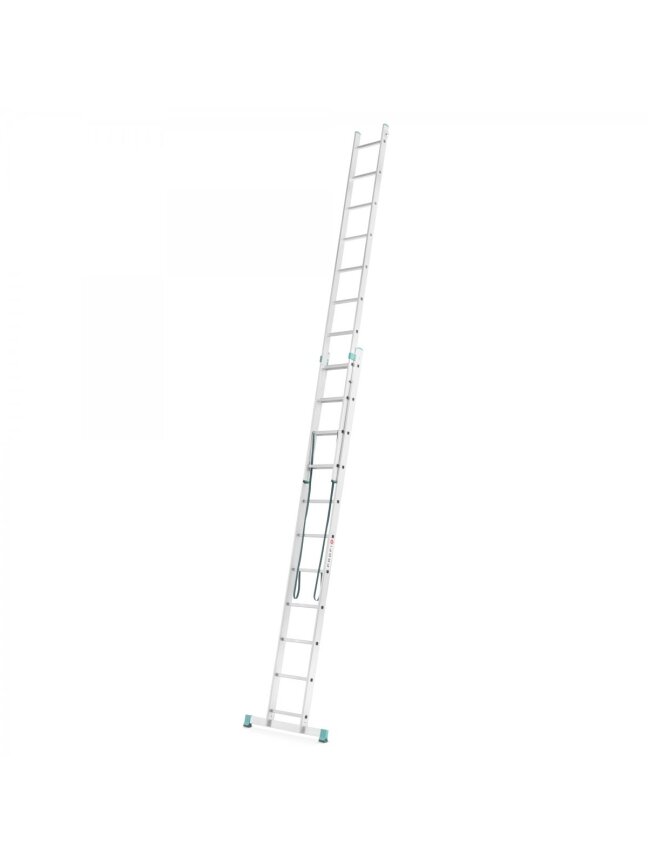 Kopėčios aliuminės, universalios, dvipusės, ištraukiamos, 2 dalių EUROSTYL | 2x13 pakopų 371-625cm 2 Kopėčios aliuminės, universalios, dvipusės, ištraukiamos, 2 dalių EUROSTYL | 2x13 pakopų 371-625cm 2