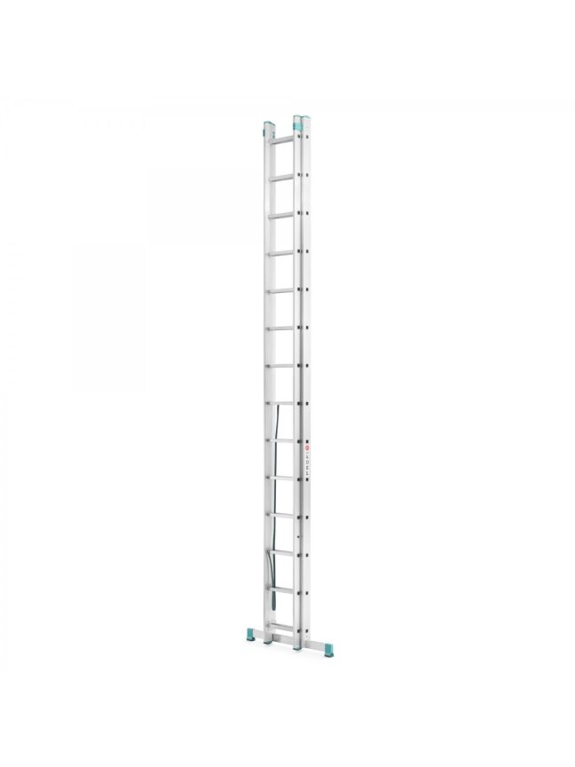 Kopėčios aliuminės, universalios, dvipusės, ištraukiamos, 2 dalių EUROSTYL | 2x14 pakopų 400-683cm 1