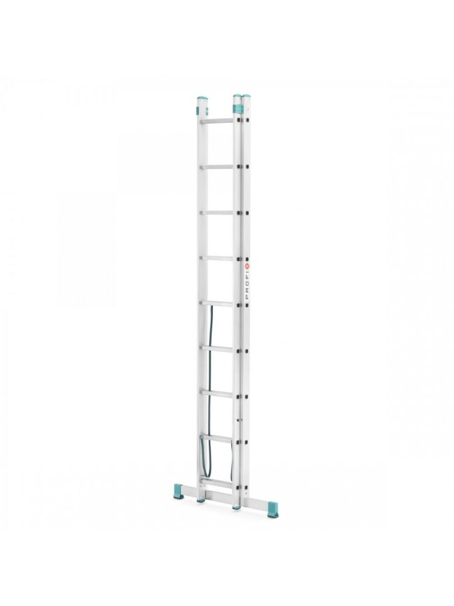Kopėčios aliuminės, universalios, dvipusės, ištraukiamos, 2 dalių EUROSTYL | 2x9 pakopų 258-427cm 1 Kopėčios aliuminės, universalios, dvipusės, ištraukiamos, 2 dalių EUROSTYL | 2x9 pakopų 258-427cm 1