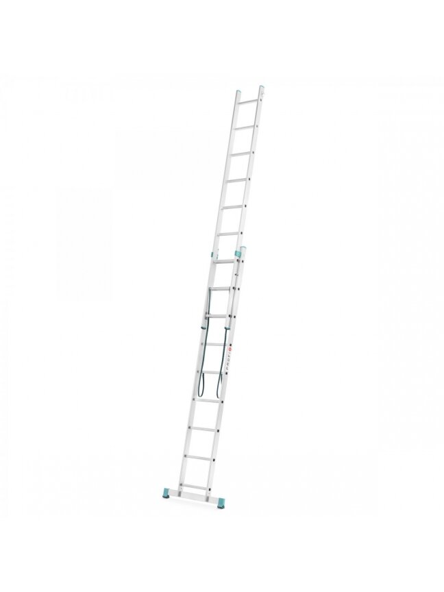 Kopėčios aliuminės, universalios, dvipusės, ištraukiamos, 2 dalių EUROSTYL | 2x9 pakopų 258-427cm 2 Kopėčios aliuminės, universalios, dvipusės, ištraukiamos, 2 dalių EUROSTYL | 2x9 pakopų 258-427cm 2