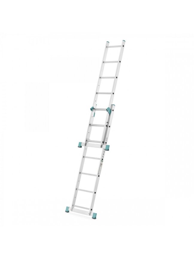 Kopėčios-darbinė aikštelė aliuminė, 2 dalių EUROSTYL | 2x7 pakopų, platforma 34/104cm 5 Kopėčios-darbinė aikštelė aliuminė, 2 dalių EUROSTYL | 2x7 pakopų, platforma 34/104cm 5