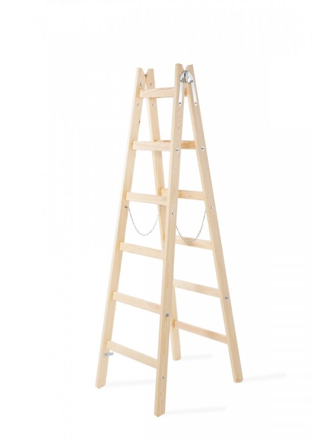 Kopėčios medinės | 2x6, 1.84m 1 Kopėčios medinės | 2x6, 1.84m 1