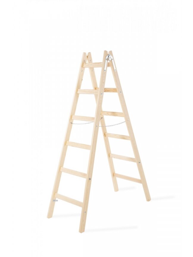 Kopėčios medinės | 2x6, 1.84m Kopėčios medinės | 2x6, 1.84m