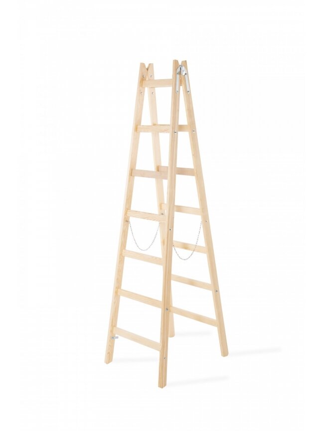 Kopėčios medinės | 2x7, 2.15m 2 Kopėčios medinės | 2x7, 2.15m 2