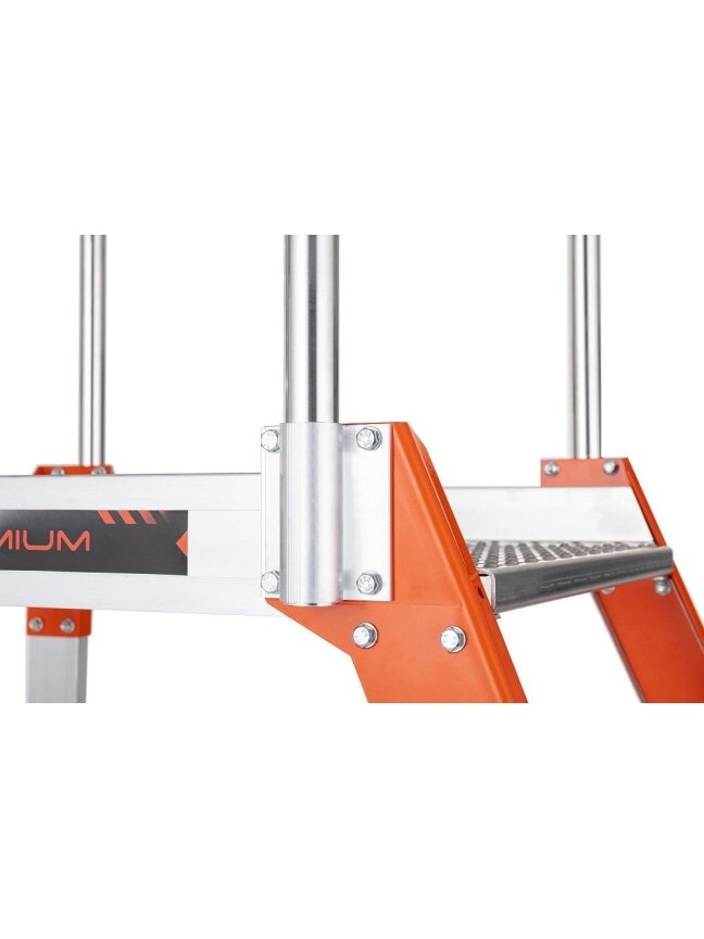 Kopėčios platforminės vienpusės aliuminės su aikštele 560×778 mm (serija 9530X) ALVE PREMIUM | 7 pakopų 154-250 cm 3