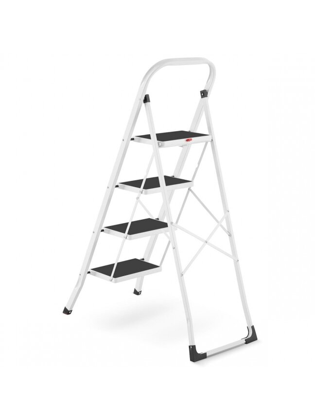 Kopėčios plieninės buitinės Higher | 4 pakopų (baltos) 2