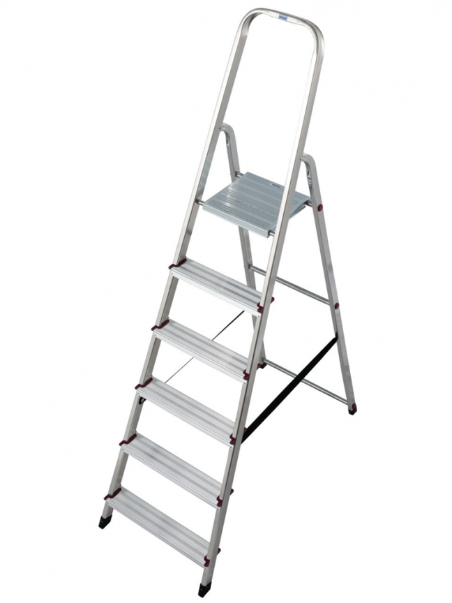 Kopėčios vienpusės buitinės Krause Corda 000736, 6 pakopų, maks. darbinis aukštis 320 cm