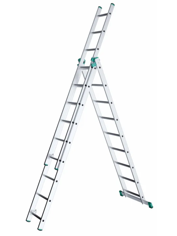 Kopėčios aliuminės, universalios, dvipusės, ištraukiamos, 3 dalių EUROSTYL | 3x10 pakopų 286-625cm Kopėčios aliuminės, universalios, dvipusės, ištraukiamos, 3 dalių EUROSTYL | 3x10 pakopų 286-625cm
