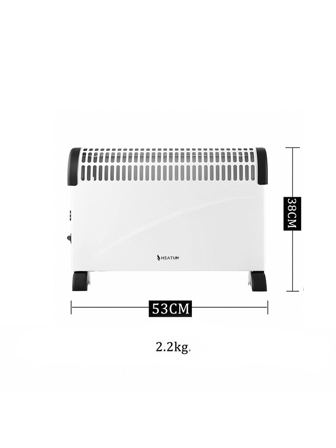 Konvekcinis šildytuvas (elektrinis radiatorius) Heatum THERMA H2000 Baltas 4