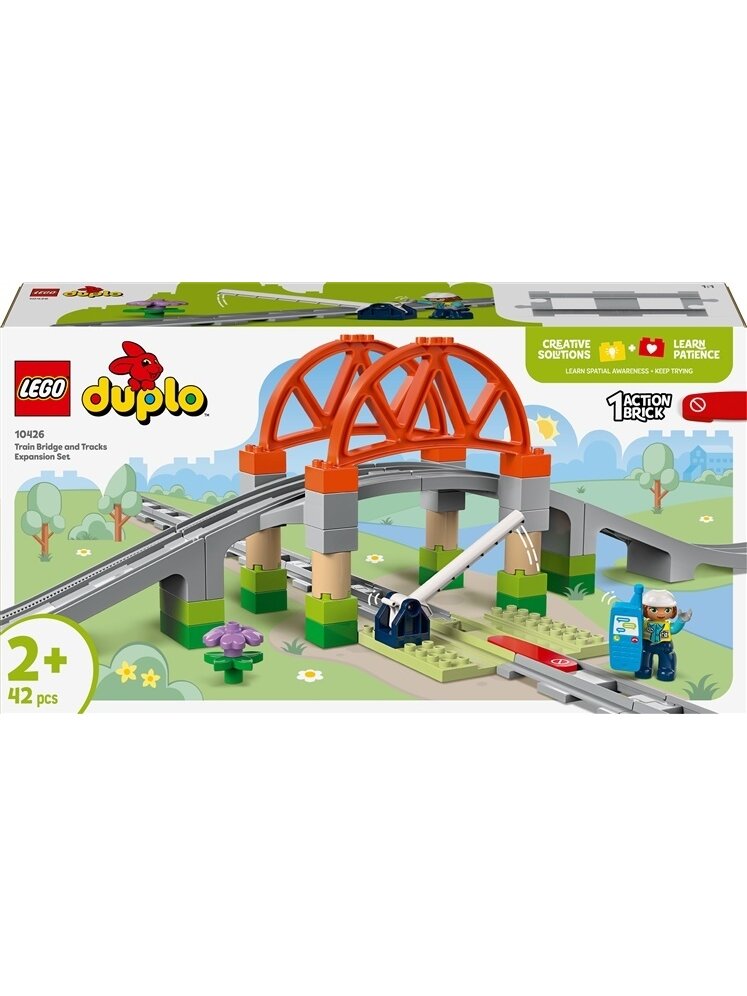 Konstruktorius LEGO® Duplo Traukinio tilto ir bėgių rinkinys Konstruktorius LEGO® Duplo Traukinio tilto ir bėgių rinkinys