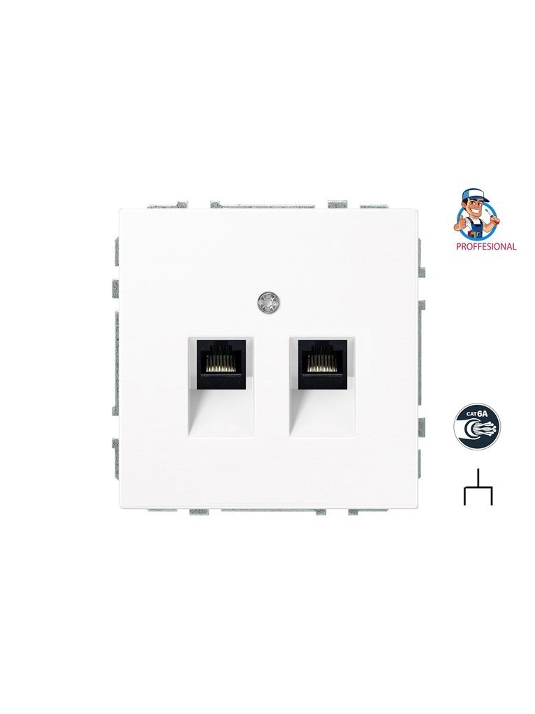 Kompiuterio lizdas LIREGUS MODERN, 2vt., mat. baltos spalvos Kompiuterio lizdas LIREGUS MODERN, 2vt., mat. baltos spalvos