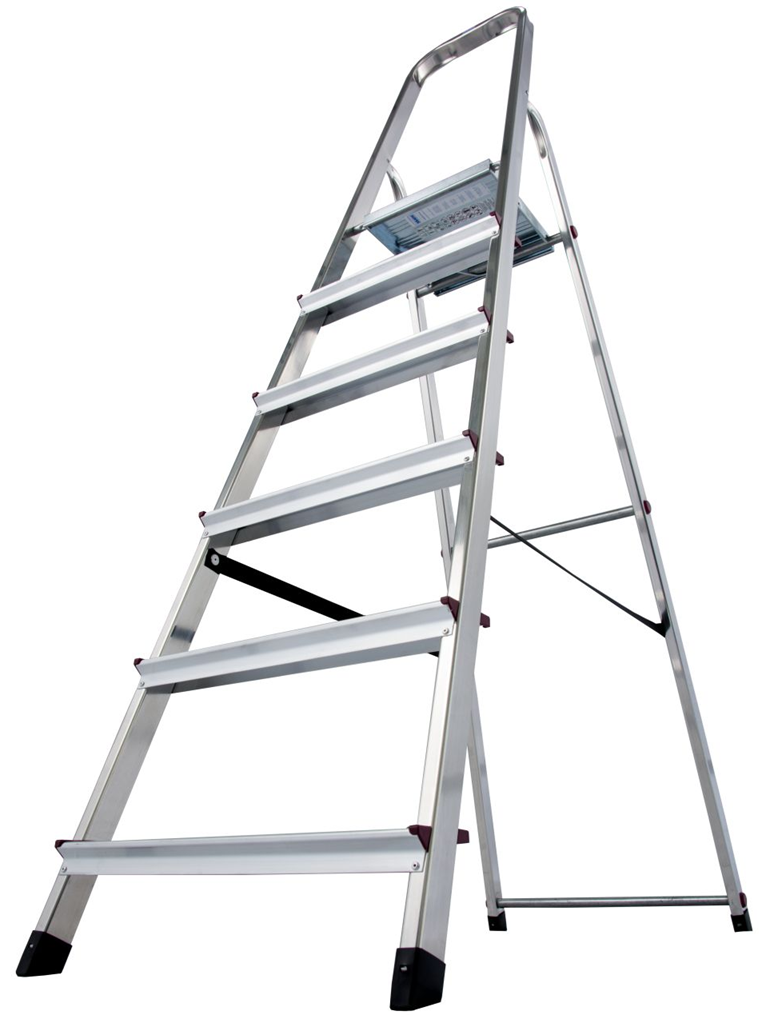 Kopėčios vienpusės buitinės Krause Corda 000736, 6 pakopų, maks. darbinis aukštis 320 cm 2 Kopėčios vienpusės buitinės Krause Corda 000736, 6 pakopų, maks. darbinis aukštis 320 cm 2