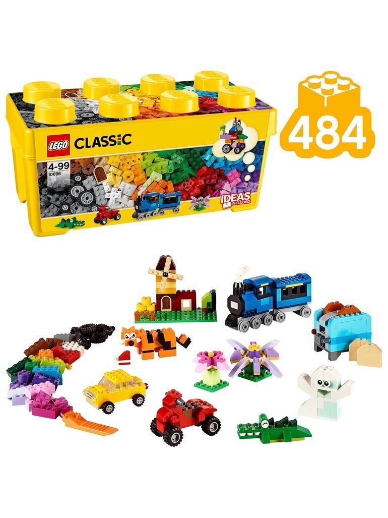 Konstruktorius Lego Classic vidutinio dydžio kaladėlės 10696 1
