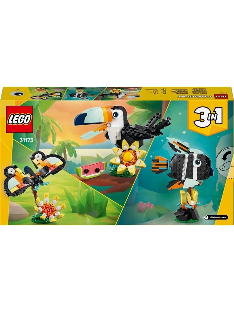 Konstruktorius LEGO 3in1 Wild Animals: Tropical Toucan 31173 1