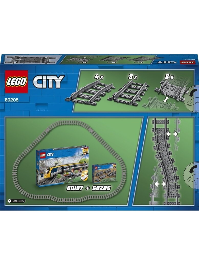 Konstruktorius LEGO City Bėgiai ir posūkiai 60205 1 Konstruktorius LEGO City Bėgiai ir posūkiai 60205 1