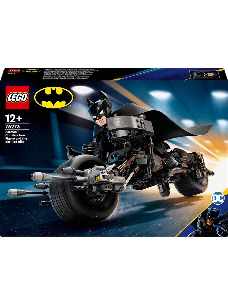 Konstr LEGO Betmen konstruojama figūrėlė ir motociklas 76273 Konstr LEGO Betmen konstruojama figūrėlė ir motociklas 76273