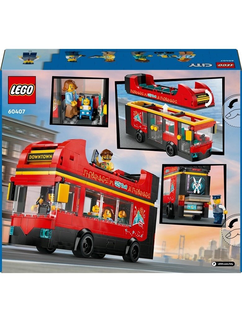 Konstr LEGO City Raudonas dviaukštis apžvalgos autobus 60407 1
