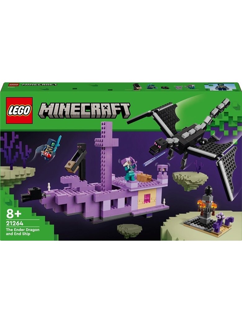 Konstr LEGO Minecraft Enderio drakonas Pabaigos laivas 21264 Konstr LEGO Minecraft Enderio drakonas Pabaigos laivas 21264
