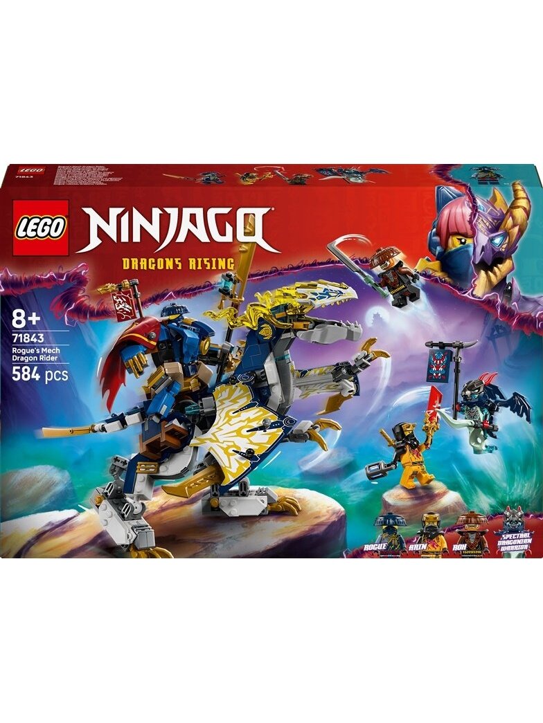 Konstruktorius LEGO® Ninjago Rogue’s Mech Dragon Rider 71843