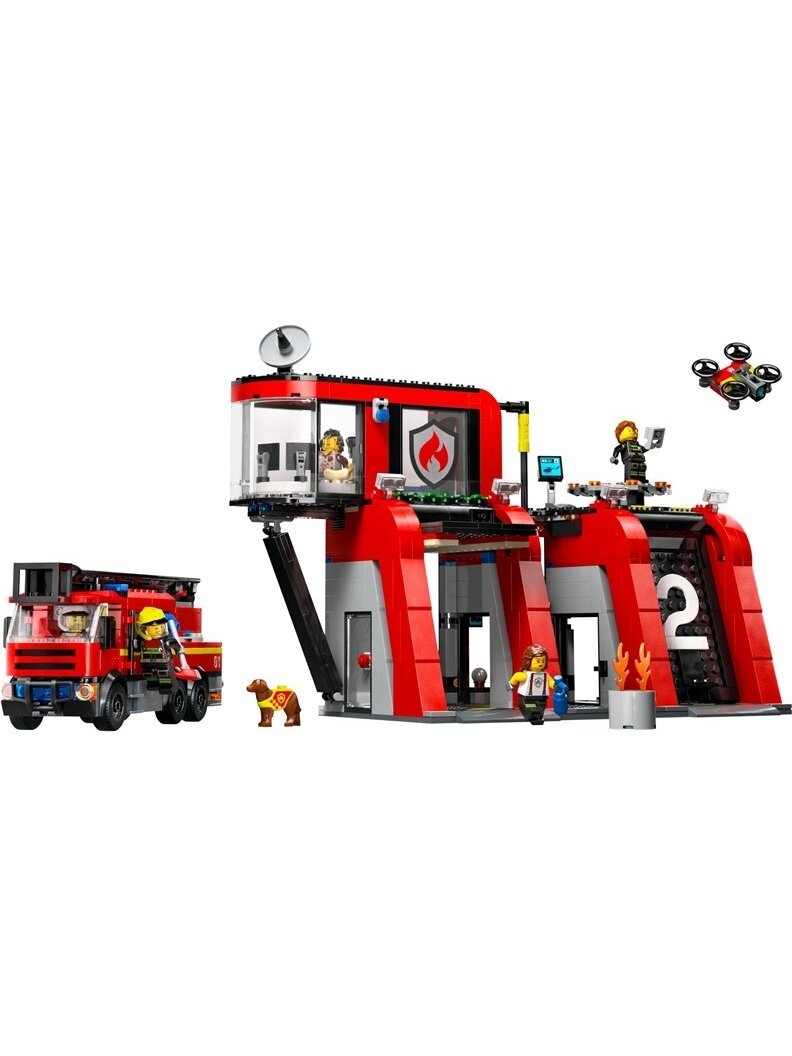 Konstruktorius LEGO City Gaisrinė su ugniagesių sunkvežimiu 2 Konstruktorius LEGO City Gaisrinė su ugniagesių sunkvežimiu 2