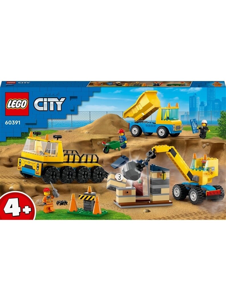 Konstruktorius LEGO Sunkvežimiai ir kranas su rutuliu Konstruktorius LEGO Sunkvežimiai ir kranas su rutuliu