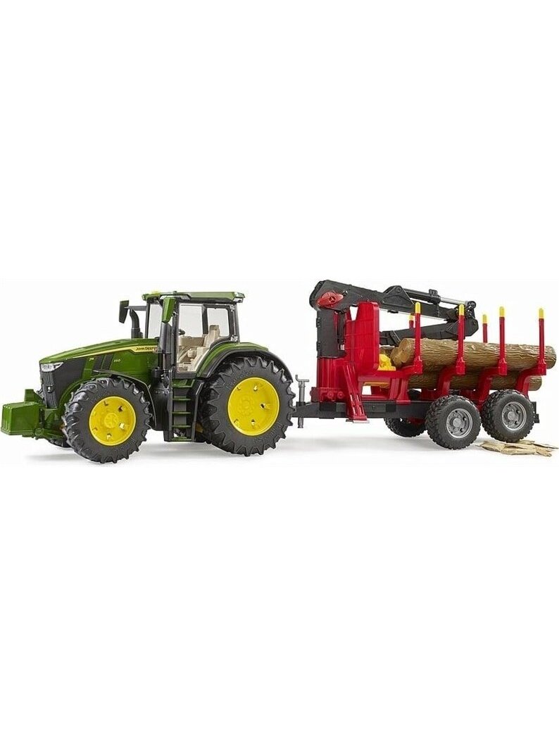 Komplektas Bruder John Deere 7R 350 With Forest Trailer 2 Komplektas Bruder John Deere 7R 350 With Forest Trailer 2