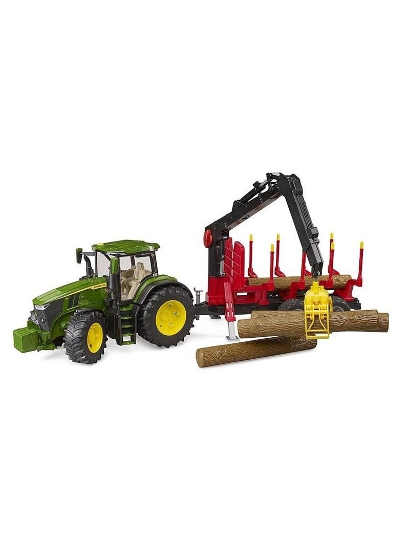 Komplektas Bruder John Deere 7R 350 With Forest Trailer Komplektas Bruder John Deere 7R 350 With Forest Trailer
