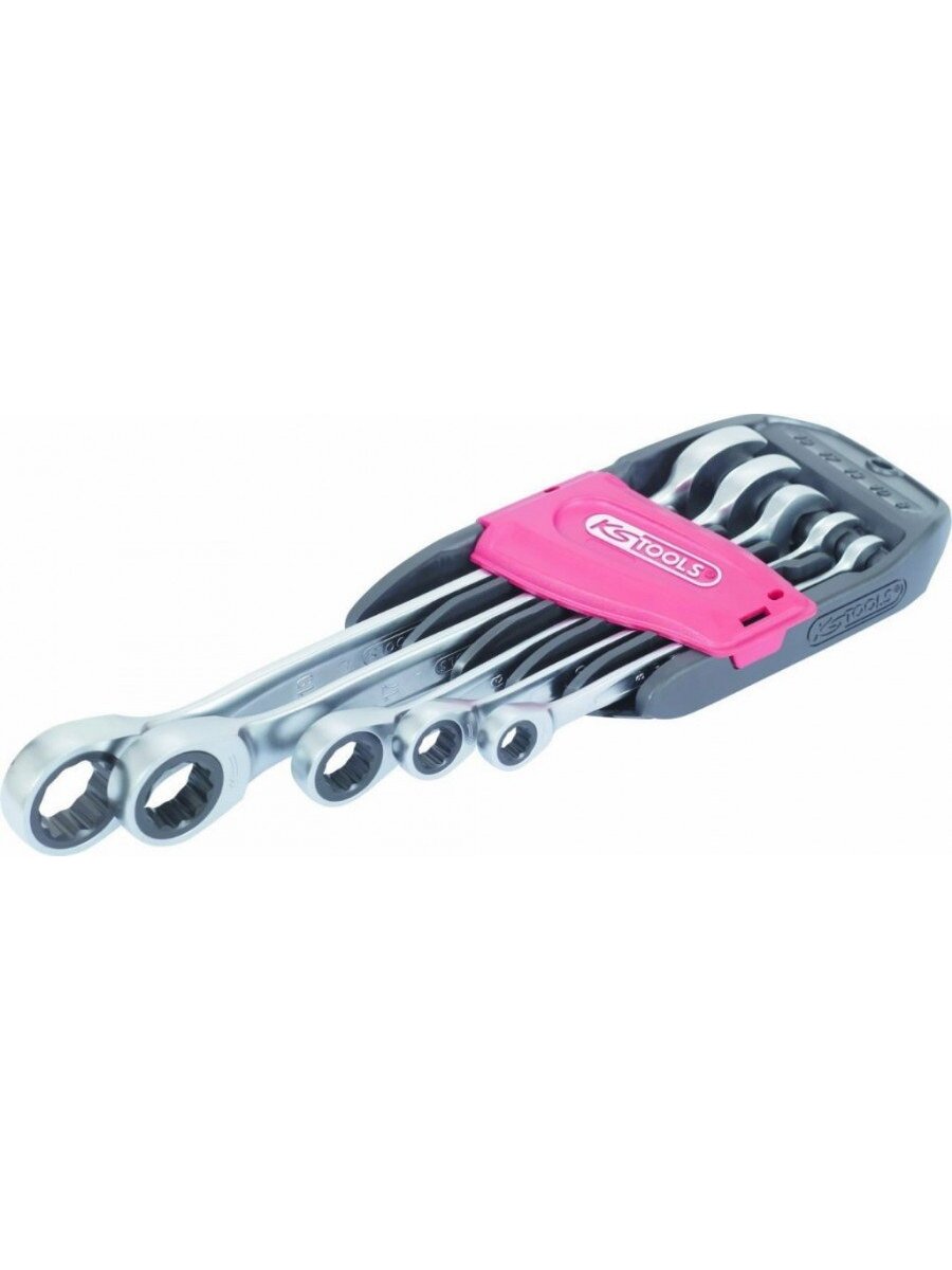 Kombinuotų terkšlinių raktų komplektas 5vnt, 8-19mm, KS Tools Kombinuotų terkšlinių raktų komplektas 5vnt, 8-19mm, KS Tools